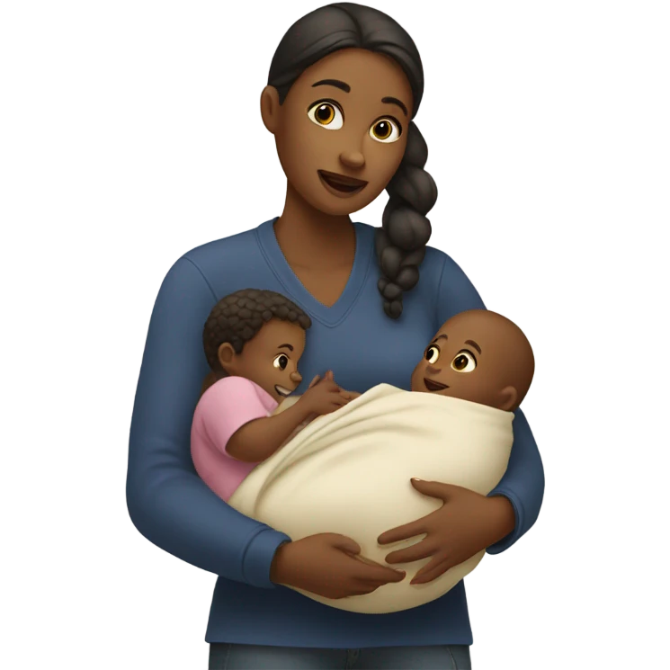 Lady with baby emoji