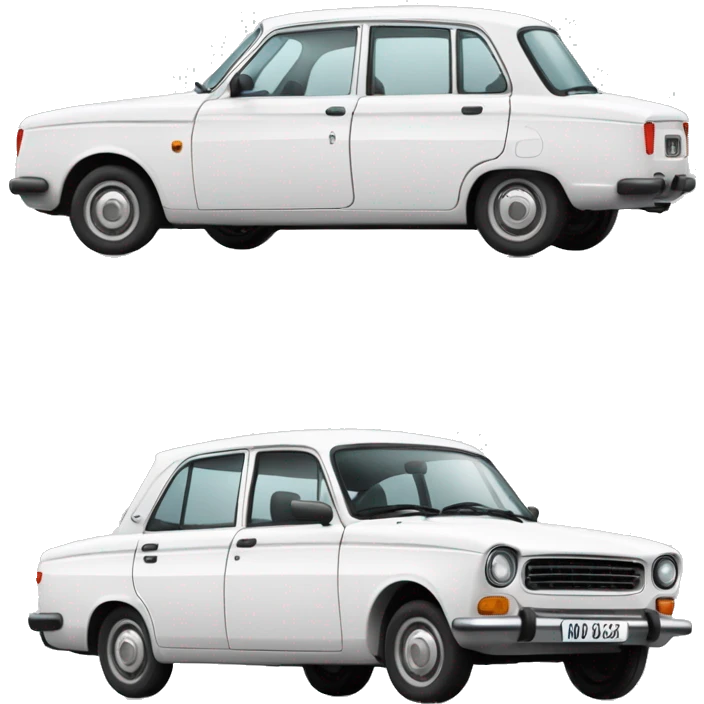 A white car VAZ-2101 emoji