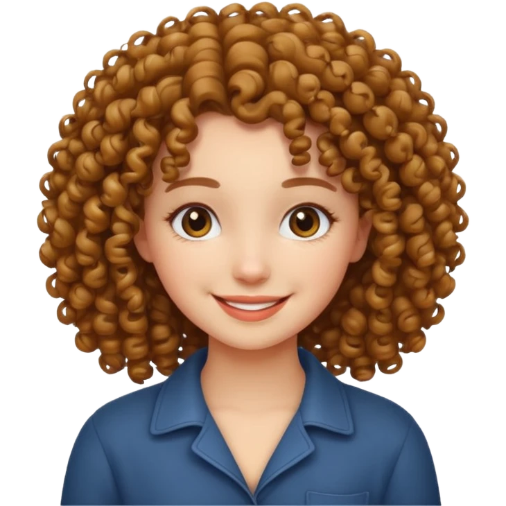 кучерявая девушка emoji