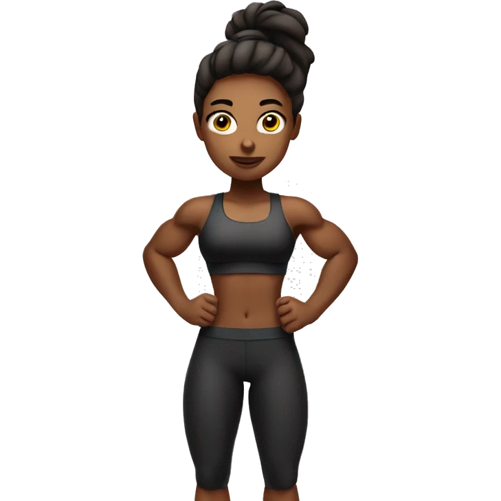 muscular gym girl emoji
