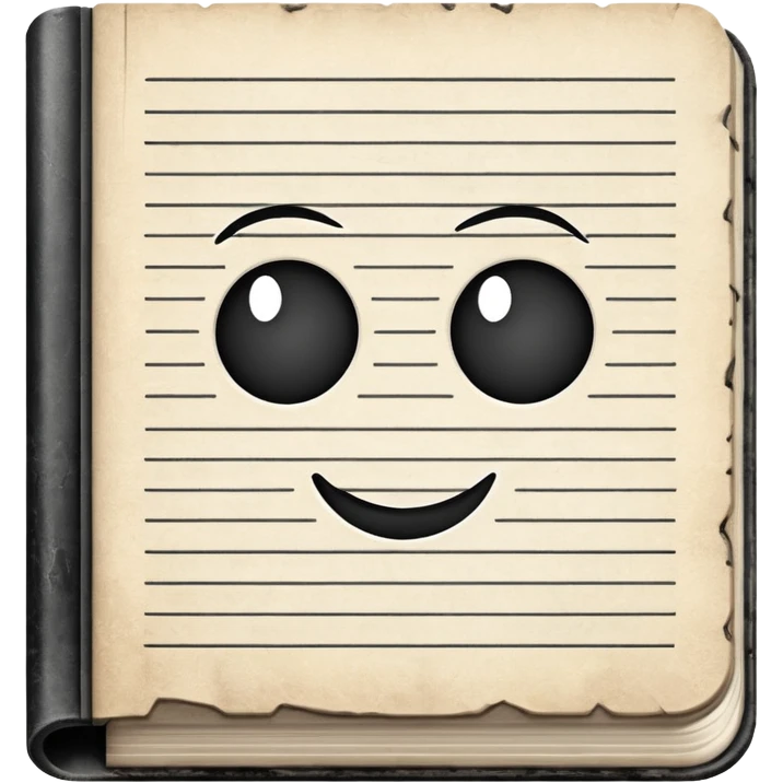 MONOCHROME WRITTEN PAPER BOOK emoji