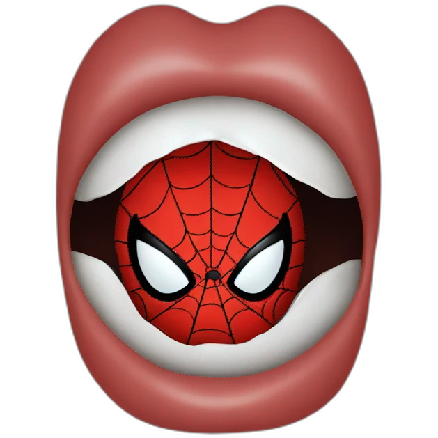 Spiderman kissing emoji