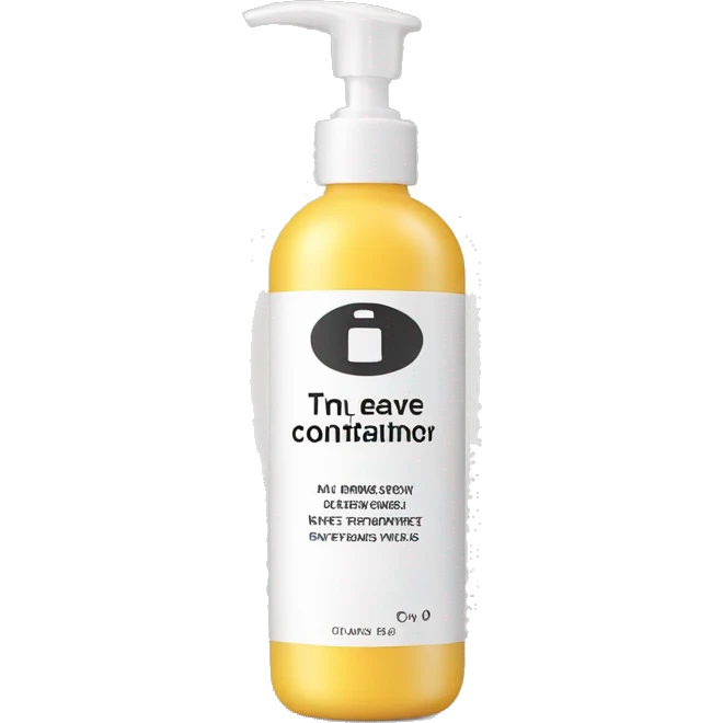 leave-in conditioner bottle with label emoji