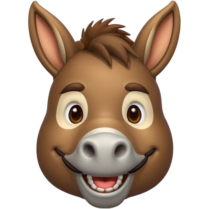 laughing donkey with a mustache emoji
