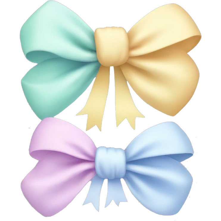 Pastel bows emoji