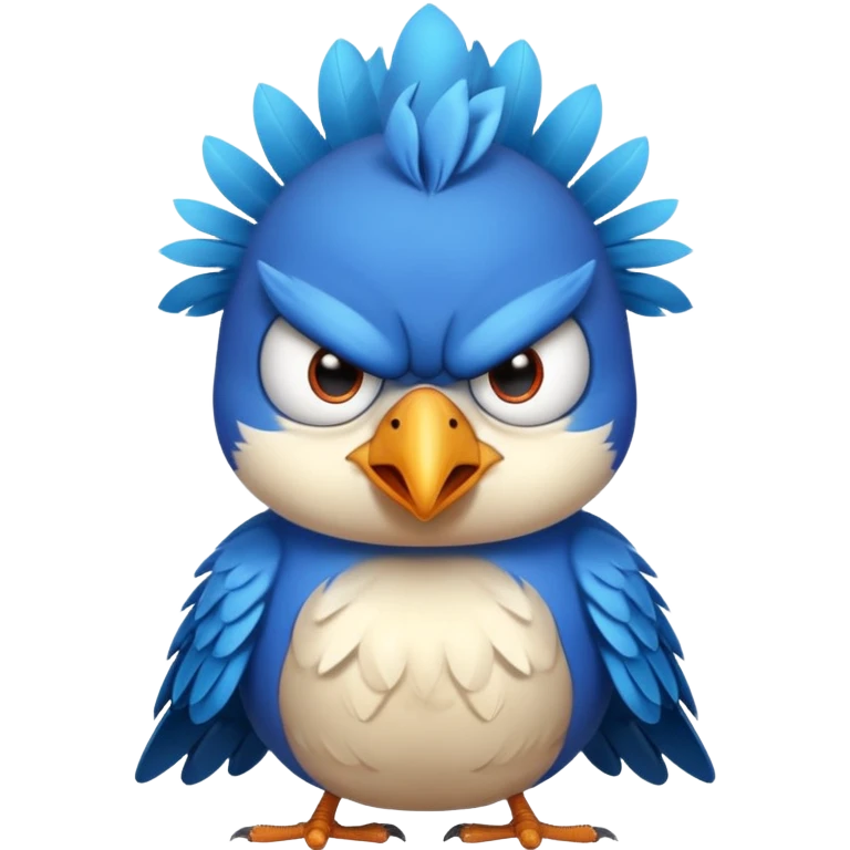 Angry birds blue emoji