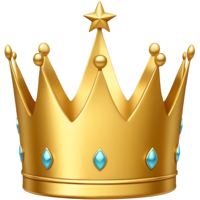 3d cute simple minimalist crown emoji