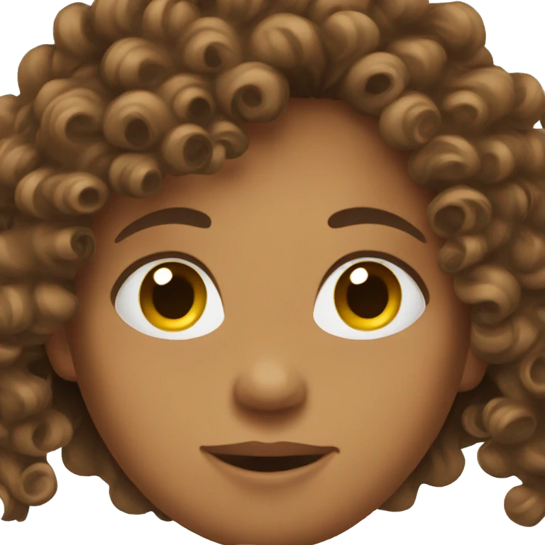 Brown Curly hair emoji
