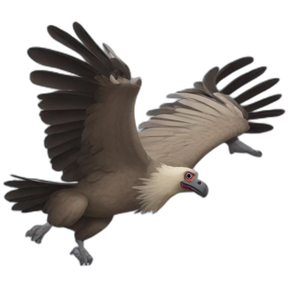 Vulture flying in the air emoji
