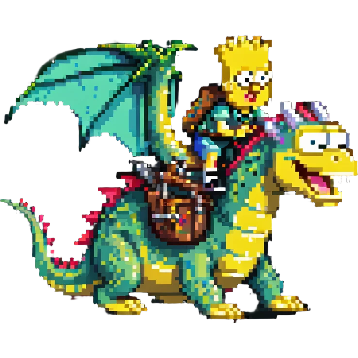 Spongebob riding a dragon emoji