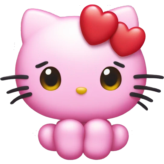 hello kitty witn hearts  emoji