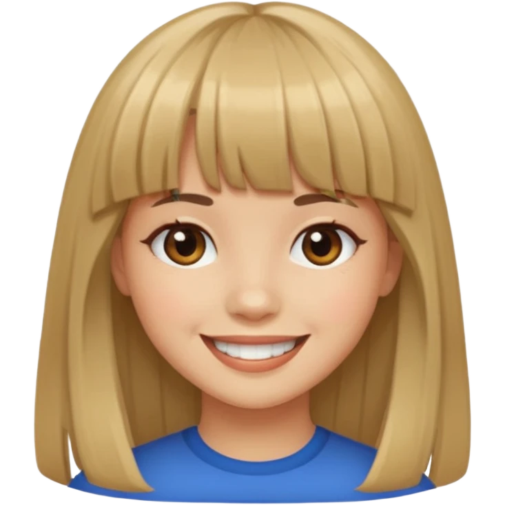 eu quero uma menina de franja e cabelo comprido emoji