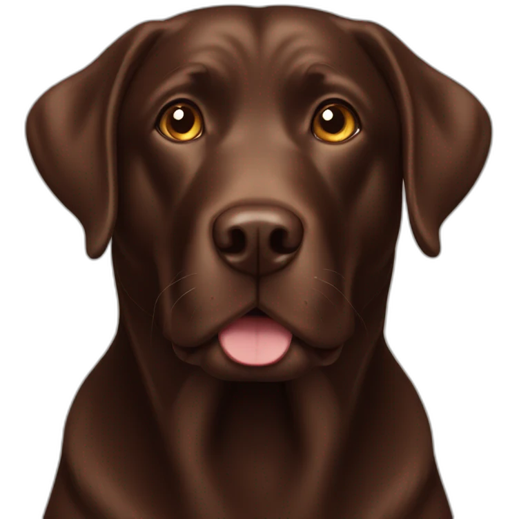 Chocolate labrador emoji