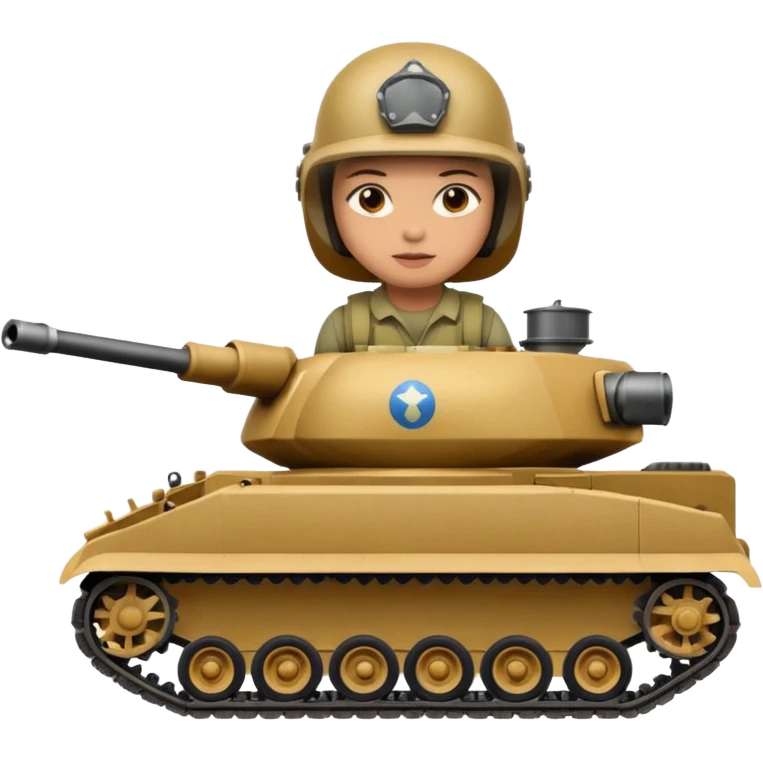 Driving a tank emoji
