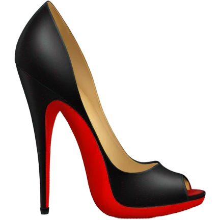 black heels with red bottom  emoji