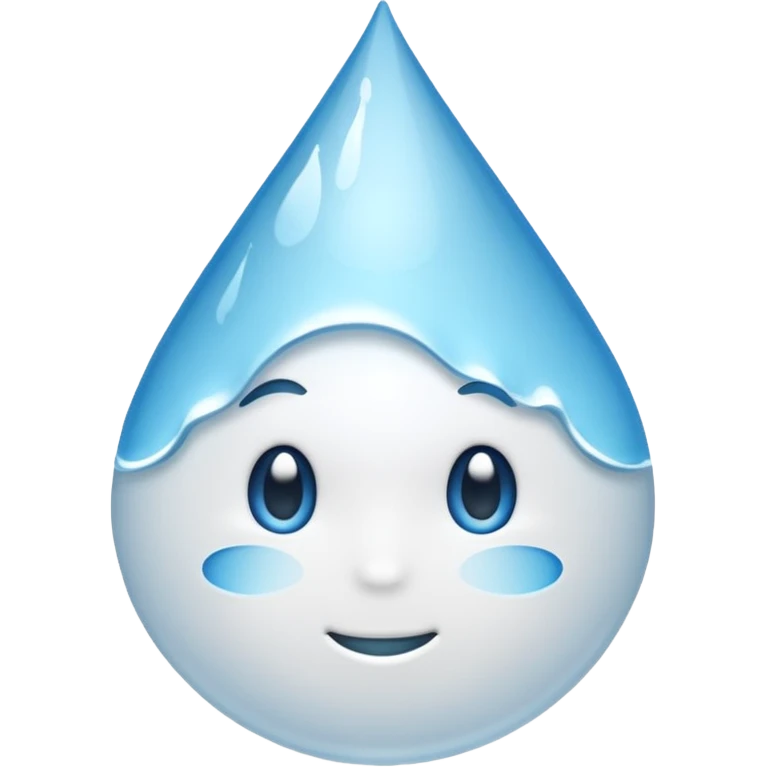 Gota de agua pero en lugar de azul que sea blanca emoji
