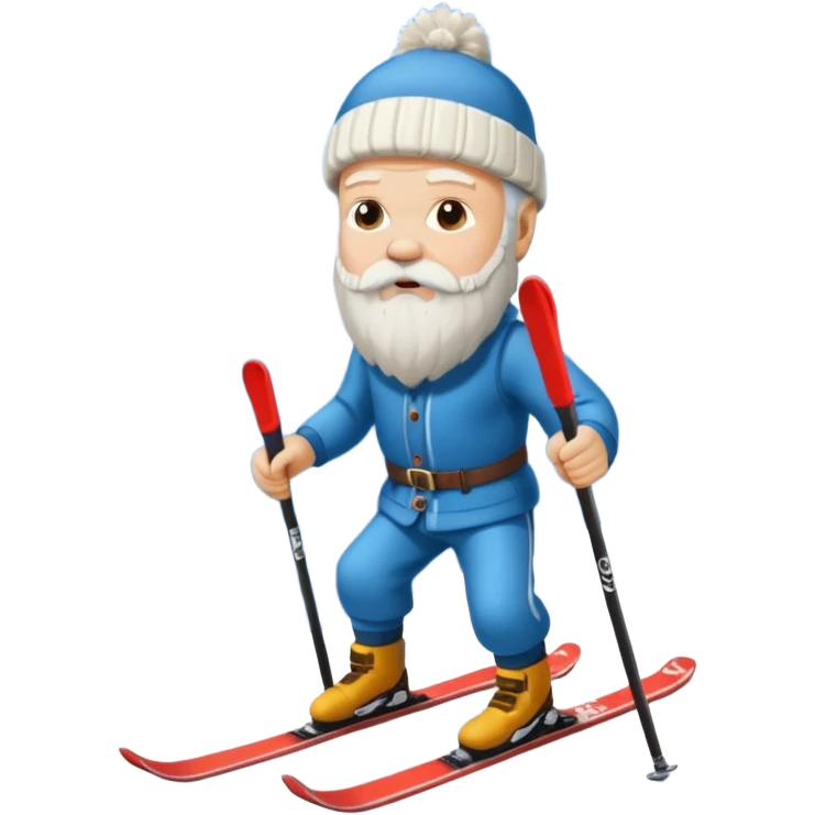 Socrates on mountain skis emoji