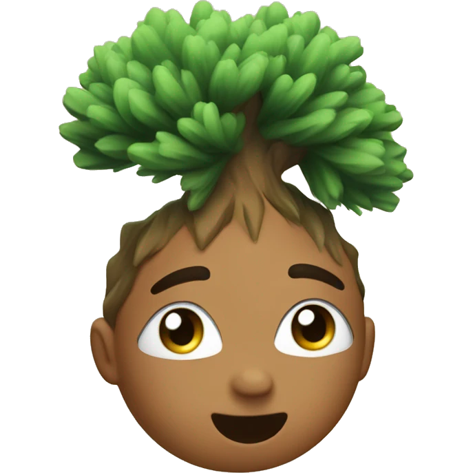 cute face hugging pine tree emoji