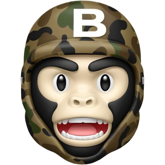 Сделай логотип Bape emoji