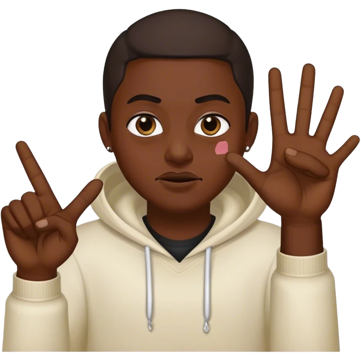 thug throwing up gd gang sign  emoji