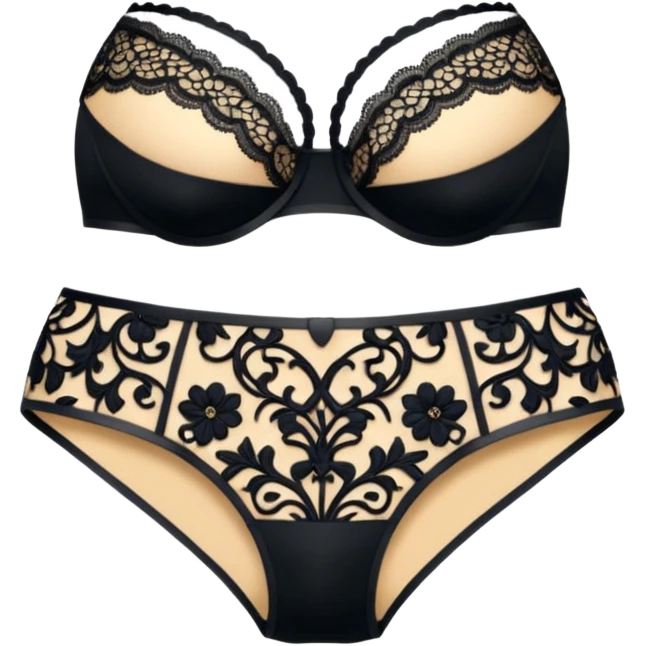 Black lace underwear emoji