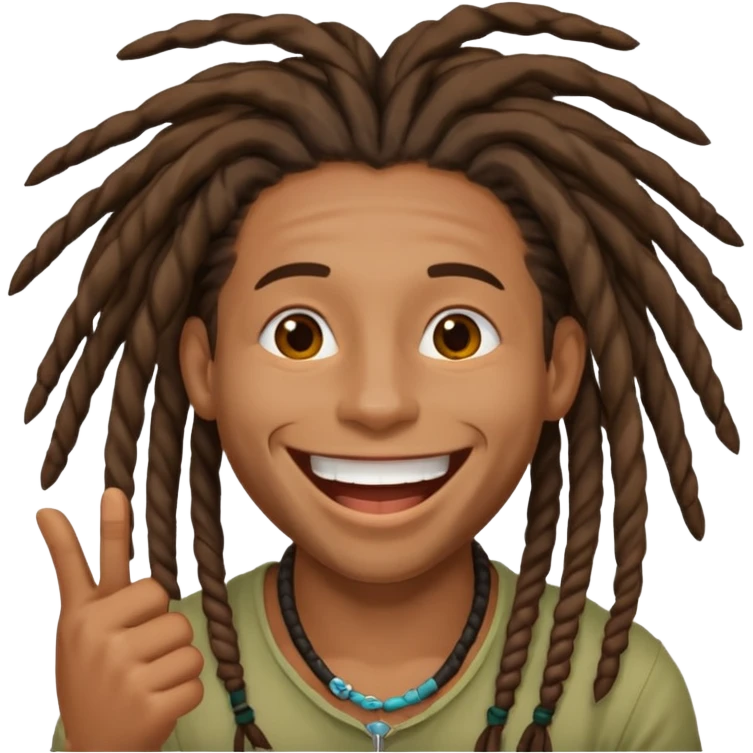 Black person with dreads holding in laugh emoji