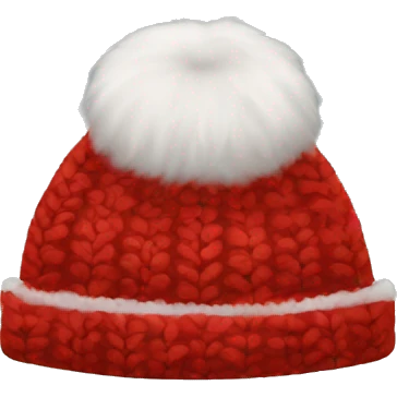 red winter hat emoji