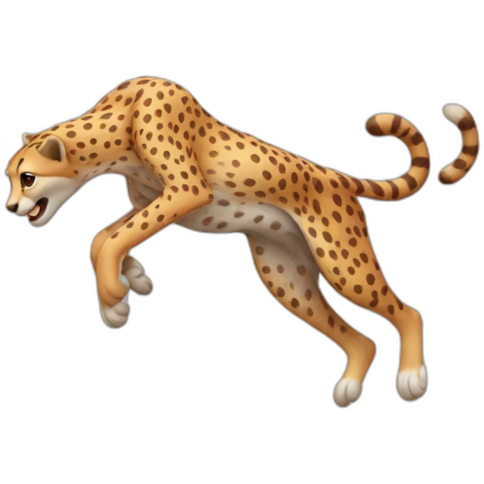 jumping cheetah emoji