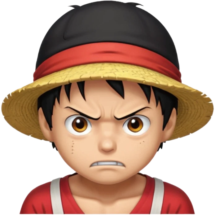 Luffy from one piece make it angry  emoji