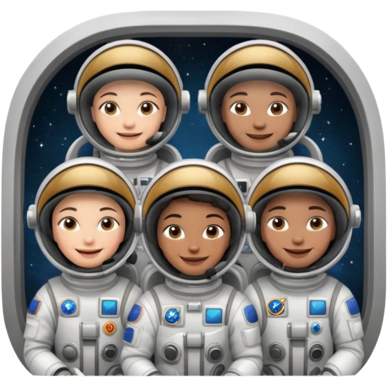 Space Station Crew, in space station emoji