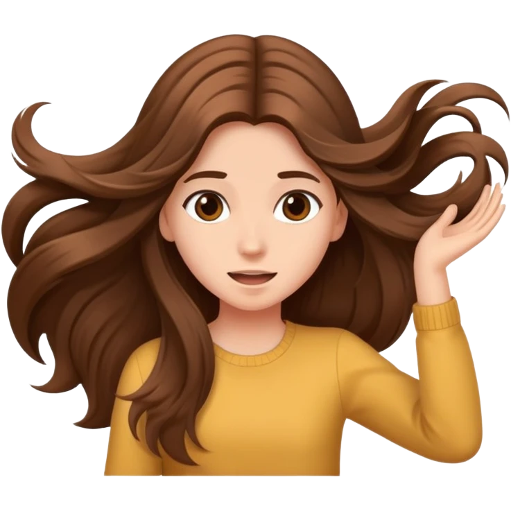 Girl flipping hair emoji