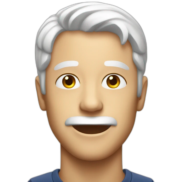 white energetic man emoji