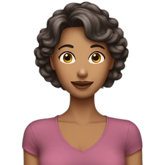 Three friends women medium hair emoji