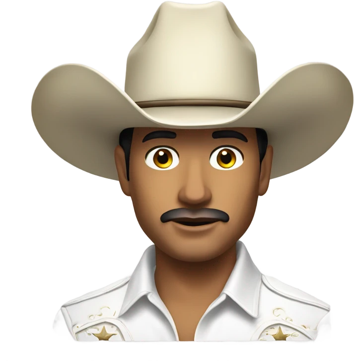 Chalino Sanchez with white cowboy hat  emoji