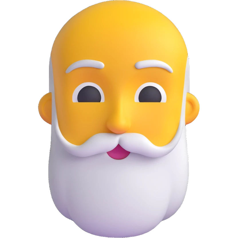 smug and greedy yellow emoji with a thin gray beard emoji