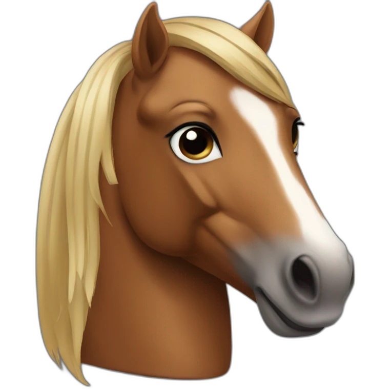 horse head girl emoji