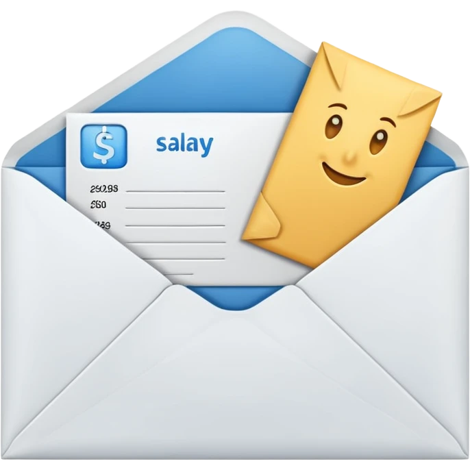Salary enclosed in an envelope emoji