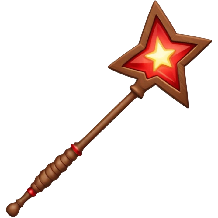 magic wand with red magic wave emoji