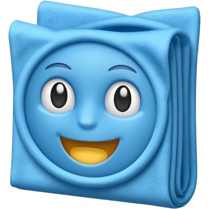 blue microfiber cloth cleaner emoji
