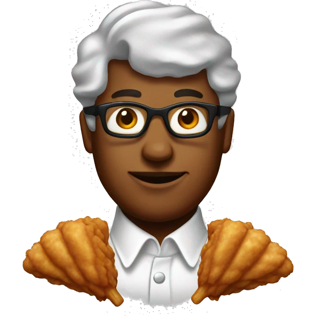 Fried Chicken Black emoji