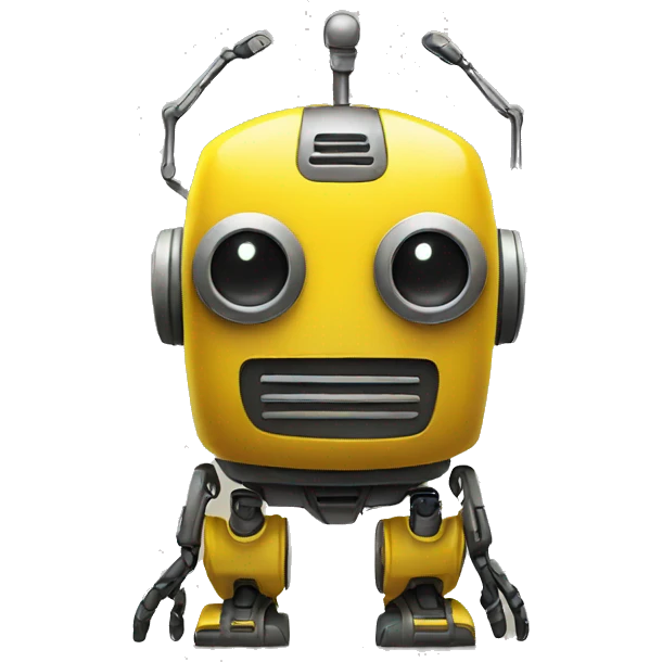 Yellow robot emoji