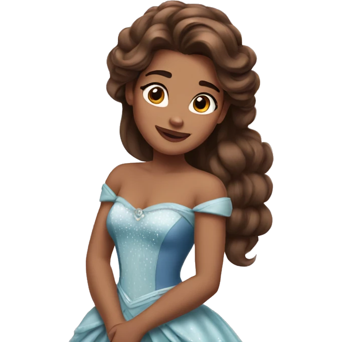 Disney princess brown hair emoji