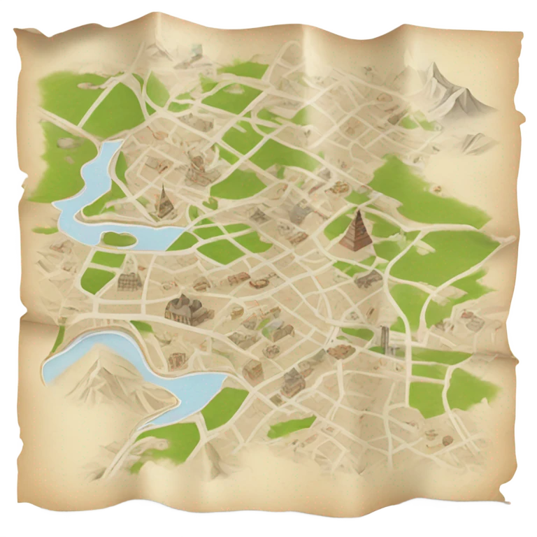 Neutral paper map emoji