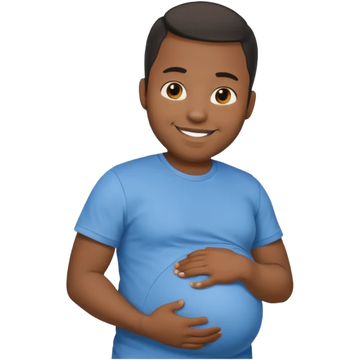 Pregnant black man emoji