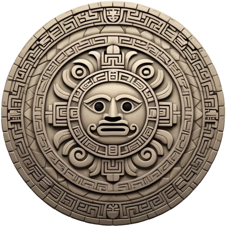 Aztec calendar stone symbol emoji