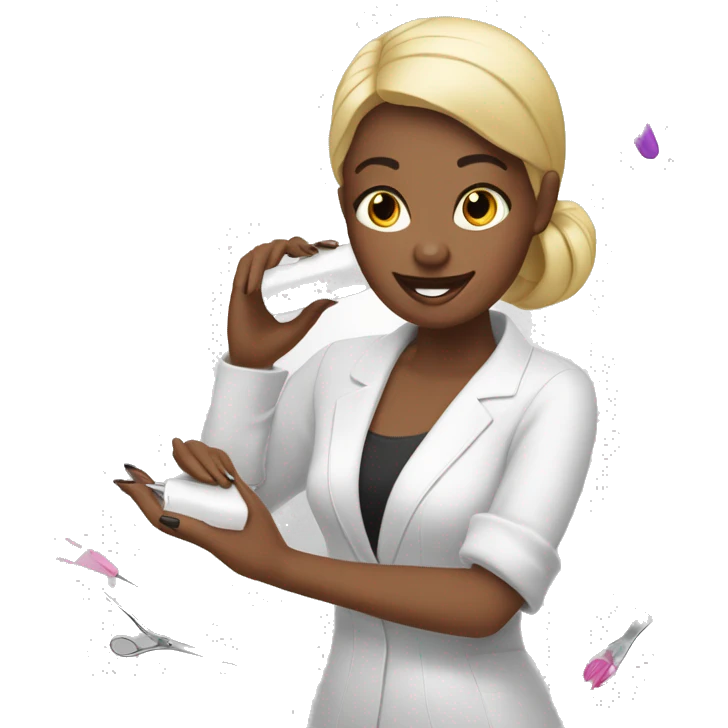 manicurist files nails with a file emoji