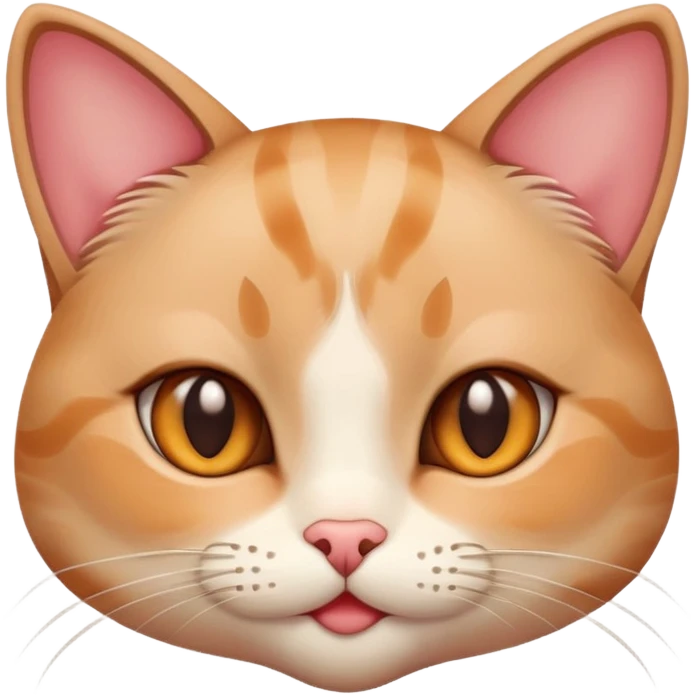 Cat with flirty eyes and blushing emoji