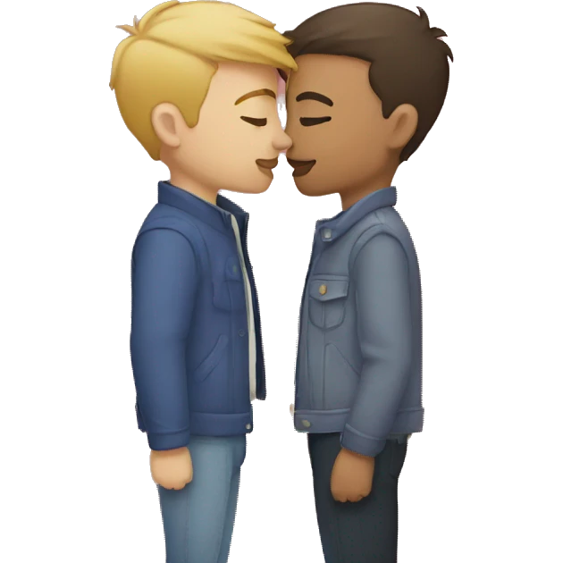 Gay couple kissing emoji