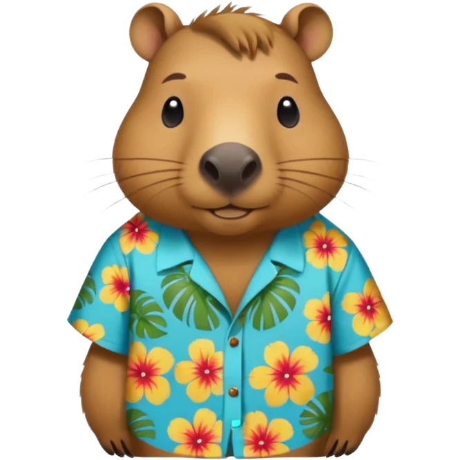 capybara with hawaiian shirt emoji