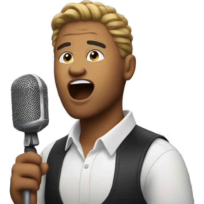 a person who is singing emoji